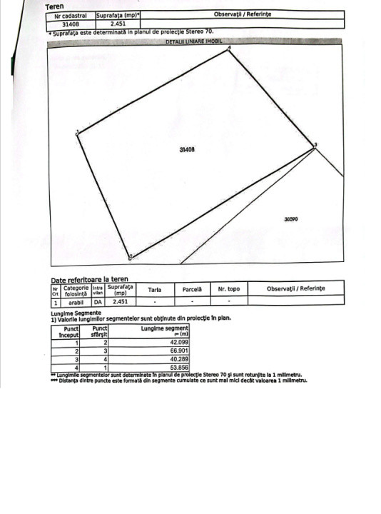 Teren Intravilan de 2451 MP - Bunesti, Suceava