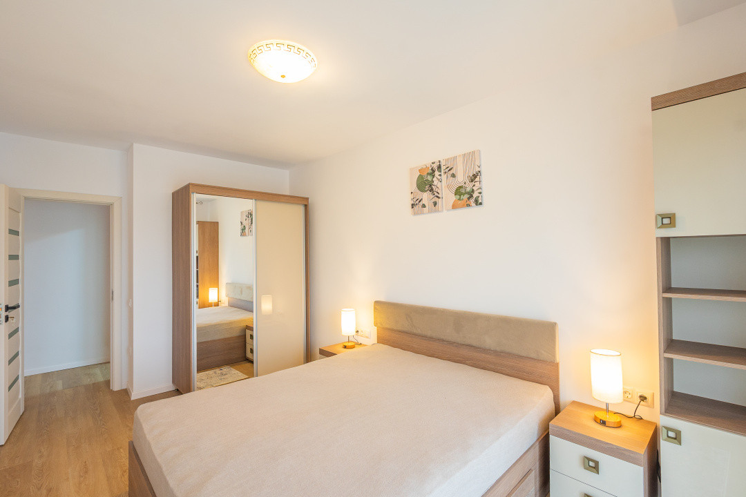 Apartament 2camere mobilat, balcon 10 mp, vedere Cindrel, parcare, Doamna Stanca