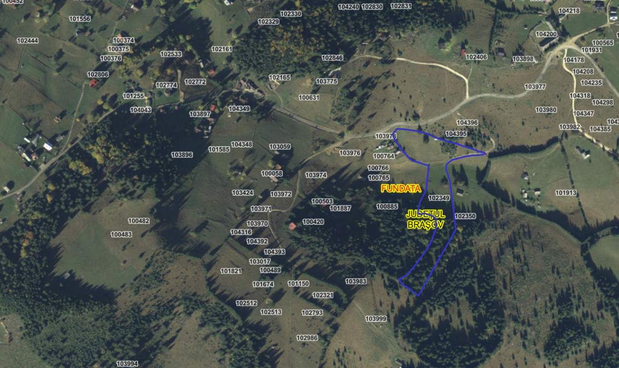 Teren de vânzare, Fundata, Brașov – view superb, investitie - COMISION 0%