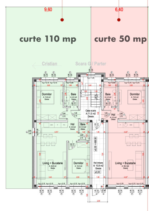 Apartament 3 camere, două băi, curte 110 mp-Natura la tine acasă! Cristian-SiBiU
