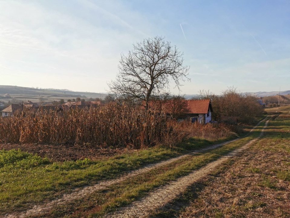 Teren intravilan 1152 mp acces la 2 drumuri ideal pt casa Rusi-Slimnic Sibiu