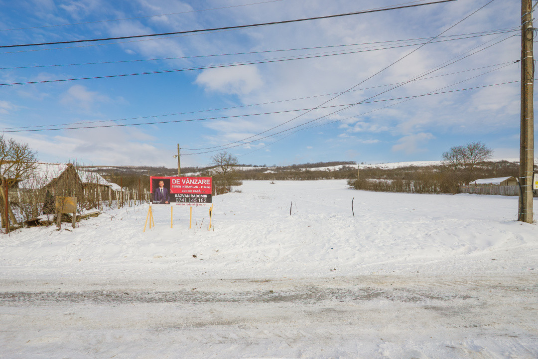 Teren intravilan, loc de casa 1152mp, utiltati, acces 2 drumuri, jud. Sibiu