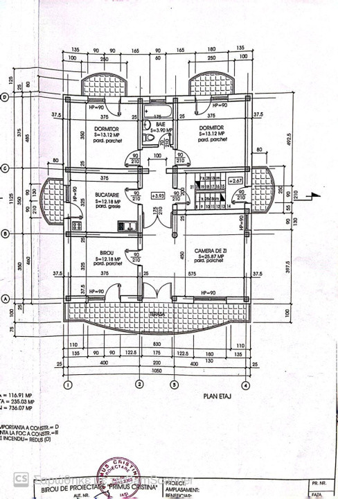 Etaj de vila, spatiu comercial sau de birouri, pentru cabinete, magazine etc 