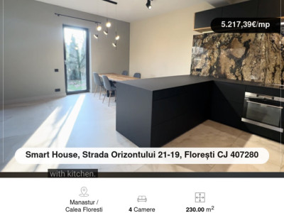 Smart House For Sale/For Rent, Strada Orizontului 20, Florești CJ 407280