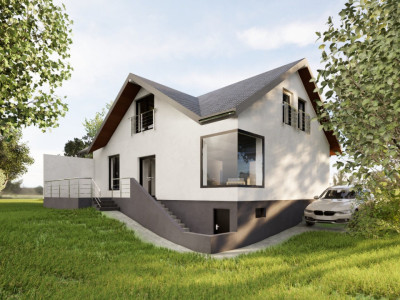 Casă unifamilială de vânzare–Șura Mare. Panoramă deosebită spre Sibiu