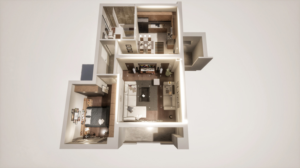 Apartament 2 camere - Decomandat - Etaj 3