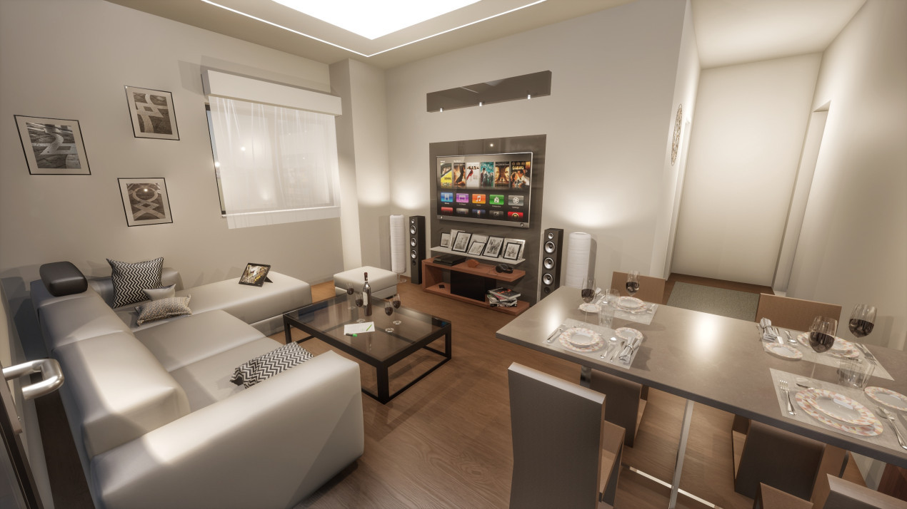 Apartament 3 camere - 2 bai - Logie 13.4 mp -Etaj 3