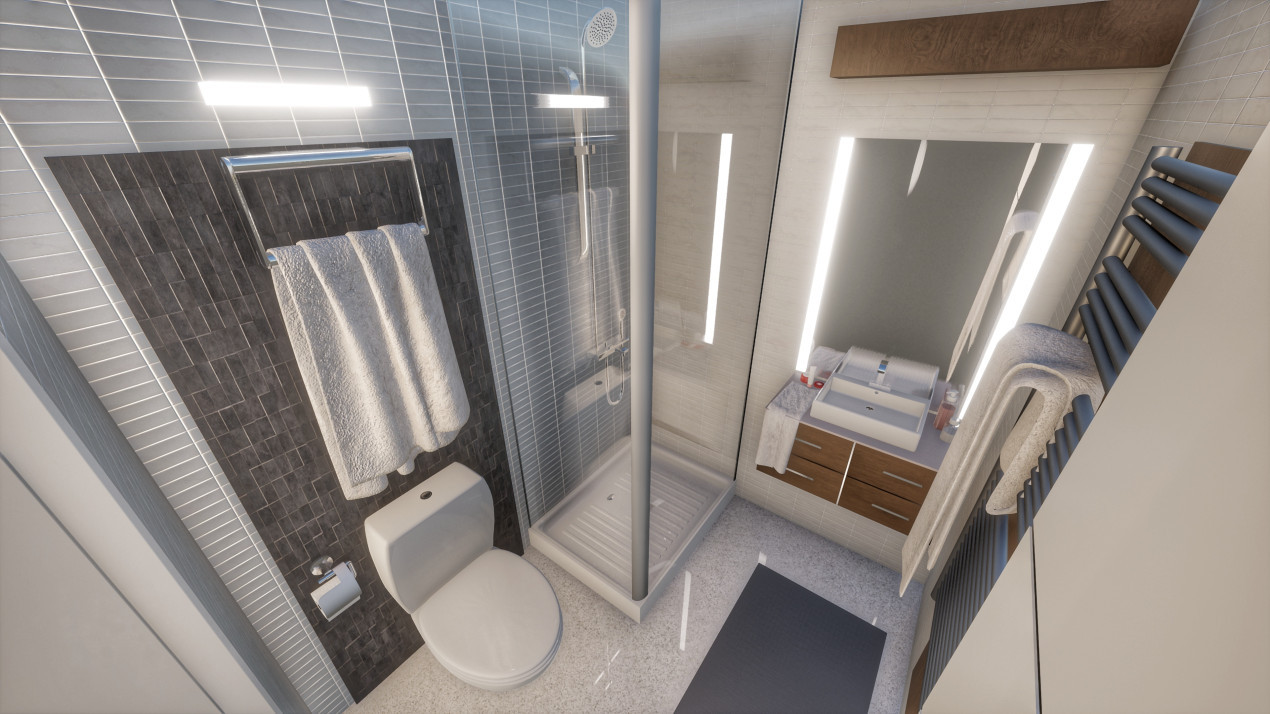 Apartament 3 camere - 2 bai - Logie 13.4 mp -Etaj 3