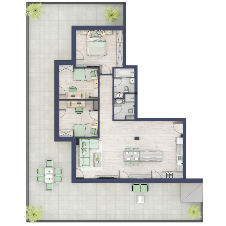 Penthouse 4 camere - priveliste fabuloasa - Ansamblu Premium - Sibiu