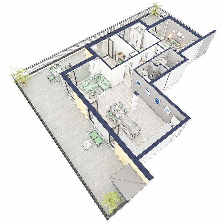 Penthouse 4 camere - priveliste fabuloasa - Ansamblu Premium - Sibiu