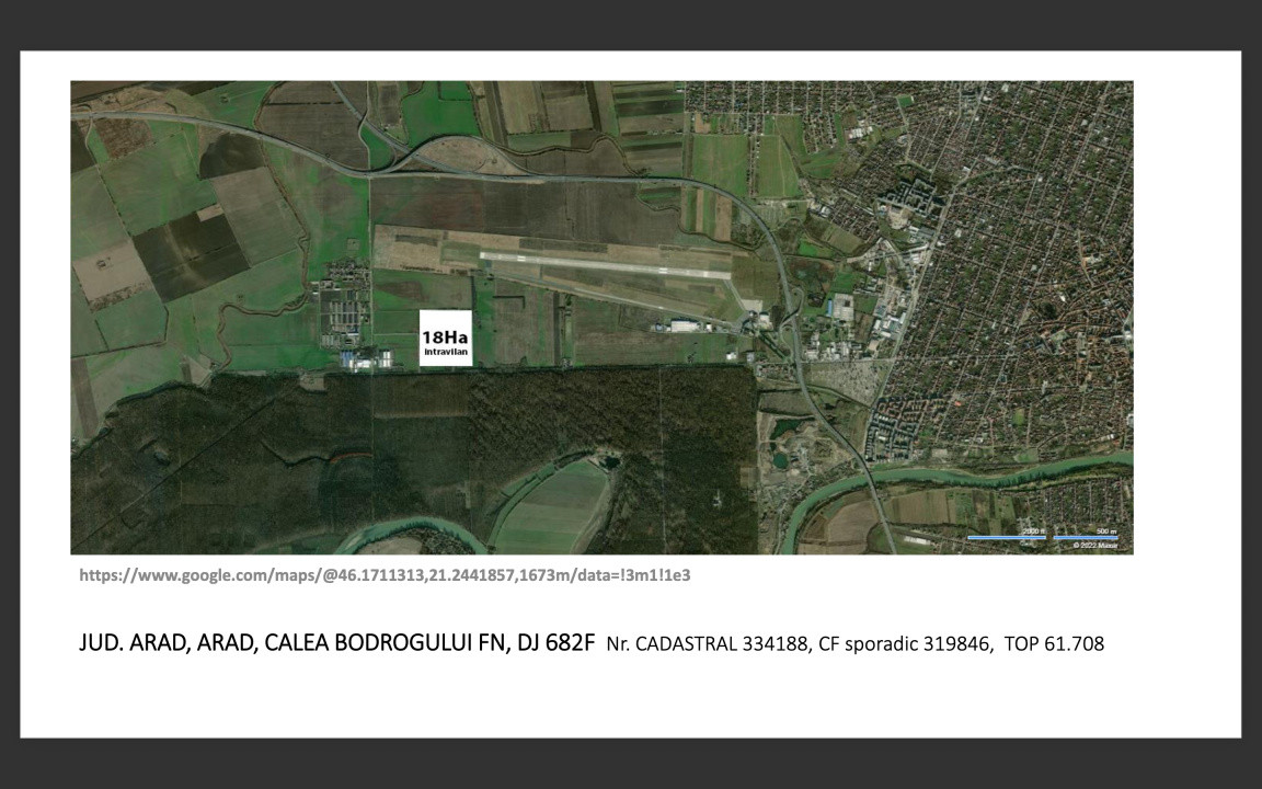 18 Ha intravilan in orasul Arad - langa aeroport