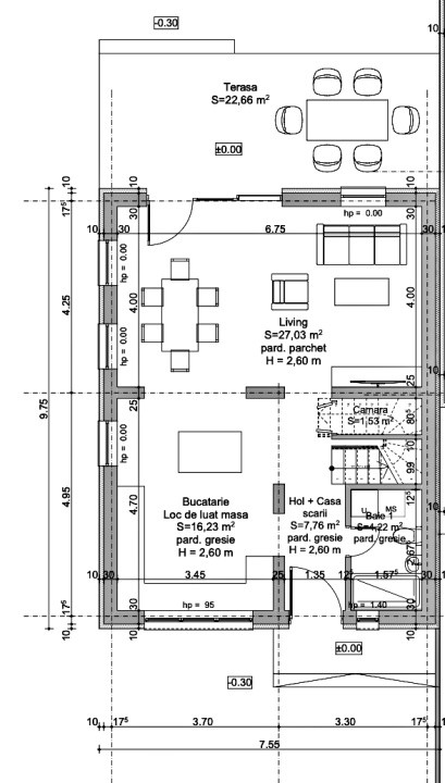 Casă 4 cam.+ teren de vânzare în Cartierul Turnișor, Zonă Exclusivistă