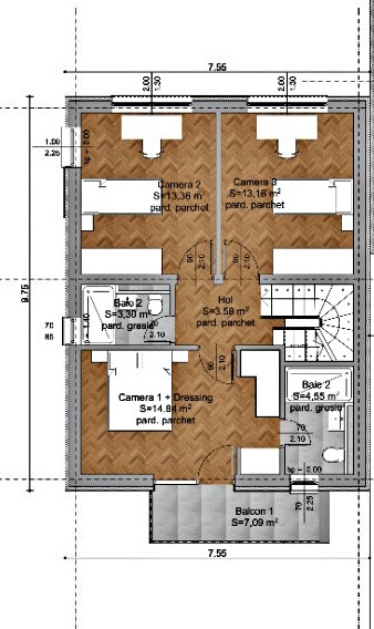 Casă 4 cam.+ teren de vânzare în Cartierul Turnișor, Zonă Exclusivistă
