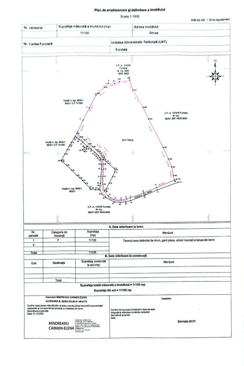 Teren de vanzare Sirnea- Comision 0%
