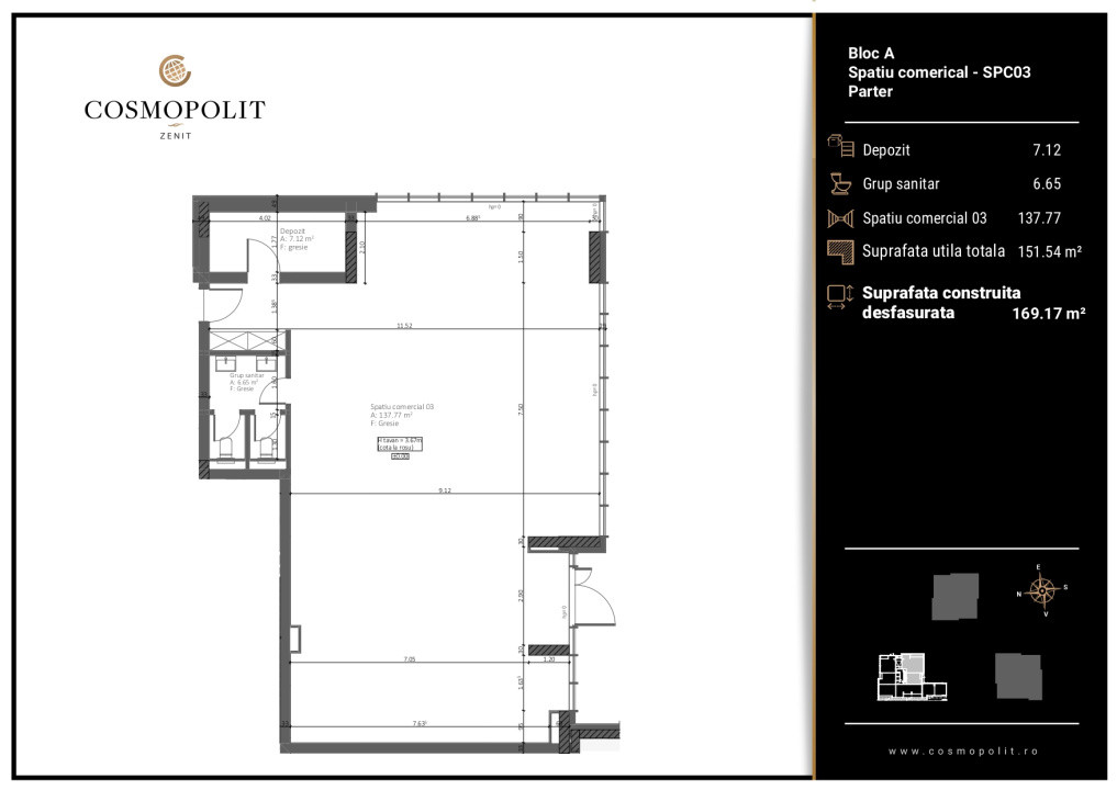 Spatiu comercial Judetean-Carpatilor