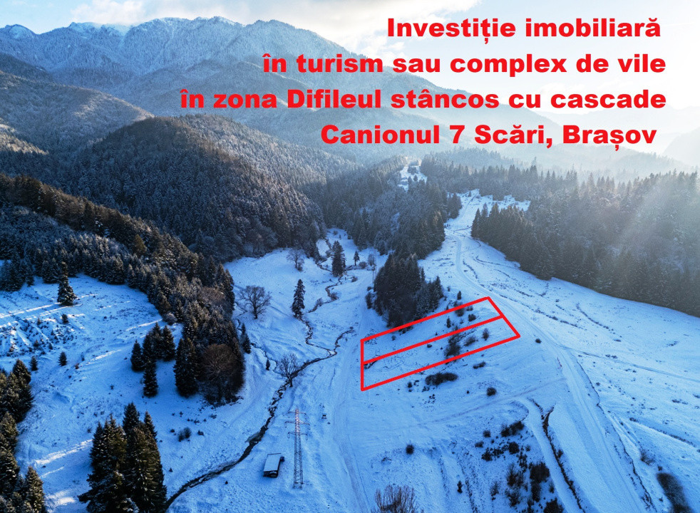 Teren pentru turism / complex vile la intrare în CANIONUL ȘAPTE SCĂRI