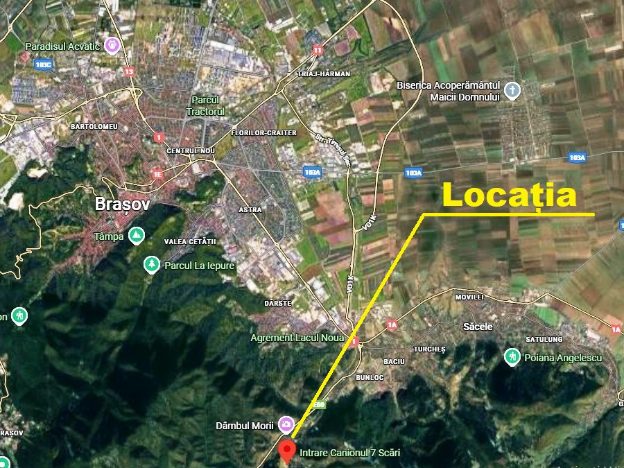 Teren pentru turism / complex vile la intrare în CANIONUL ȘAPTE SCĂRI