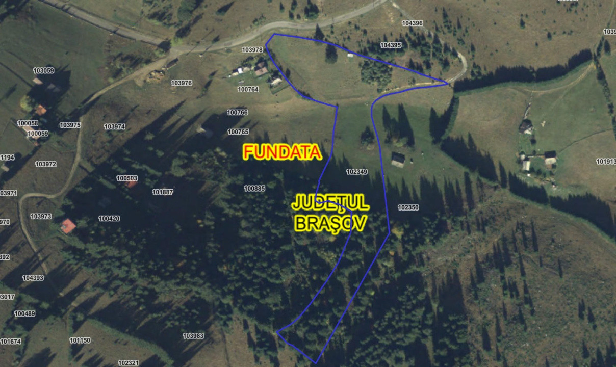 Teren de vânzare central, Fundata, Brasov, extravilan, intravilan, COMISION 0%