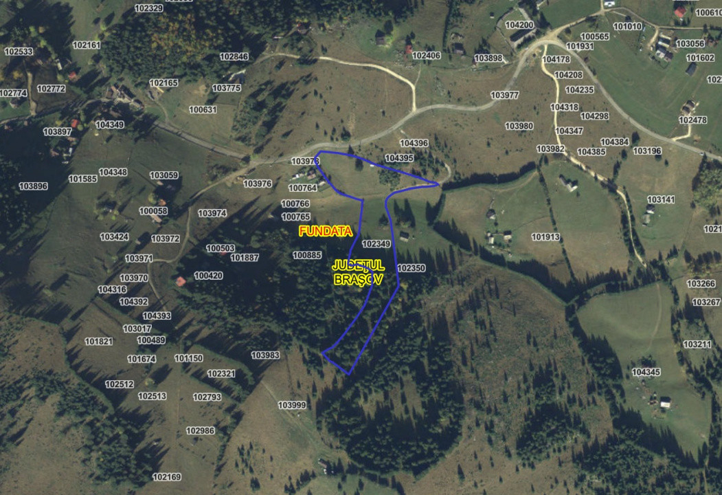 Teren de vânzare central, Fundata, Brasov, extravilan, intravilan, COMISION 0%