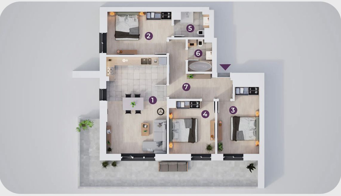 Apartament 4  camere