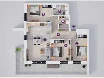 Apartament 4  camere