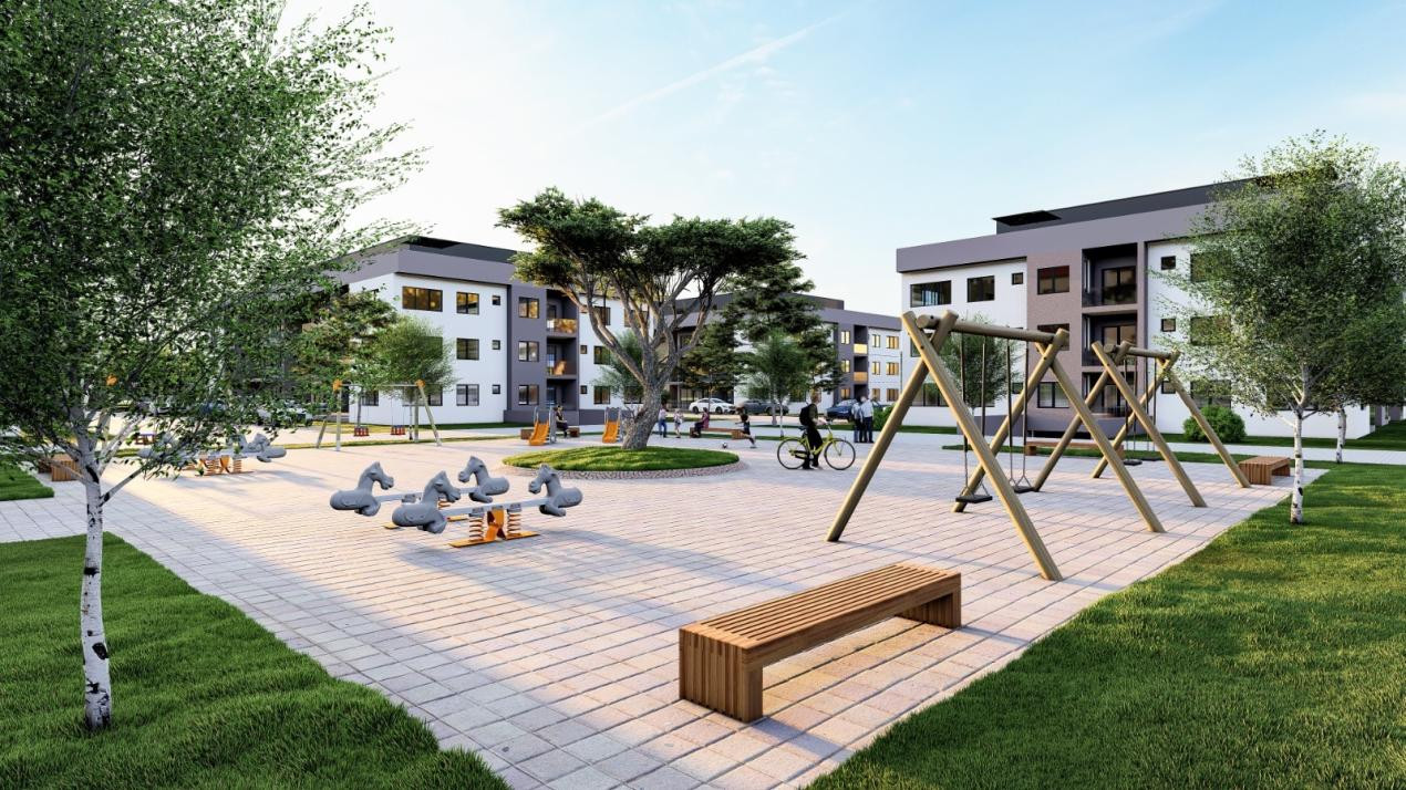 Apartament - Garsoniera 33,6 mpu - bucatarie separata si balcon