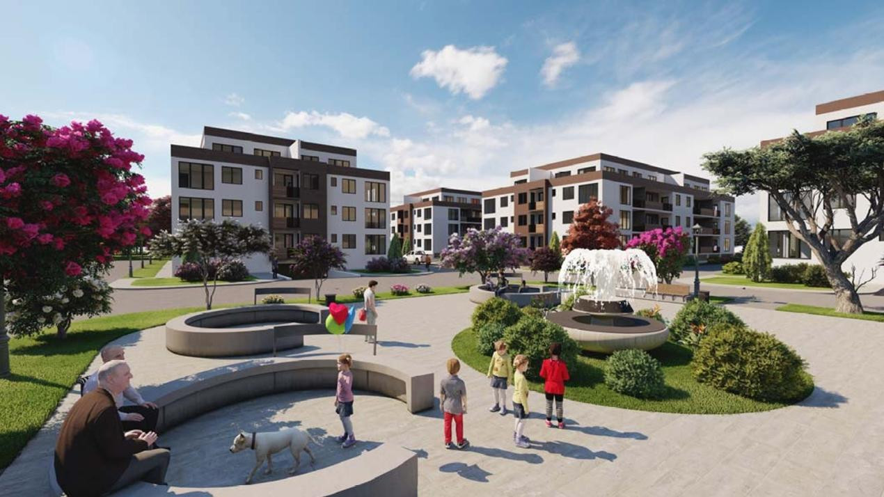 Apartament - Garsoniera 33,6 mpu - bucatarie separata si balcon