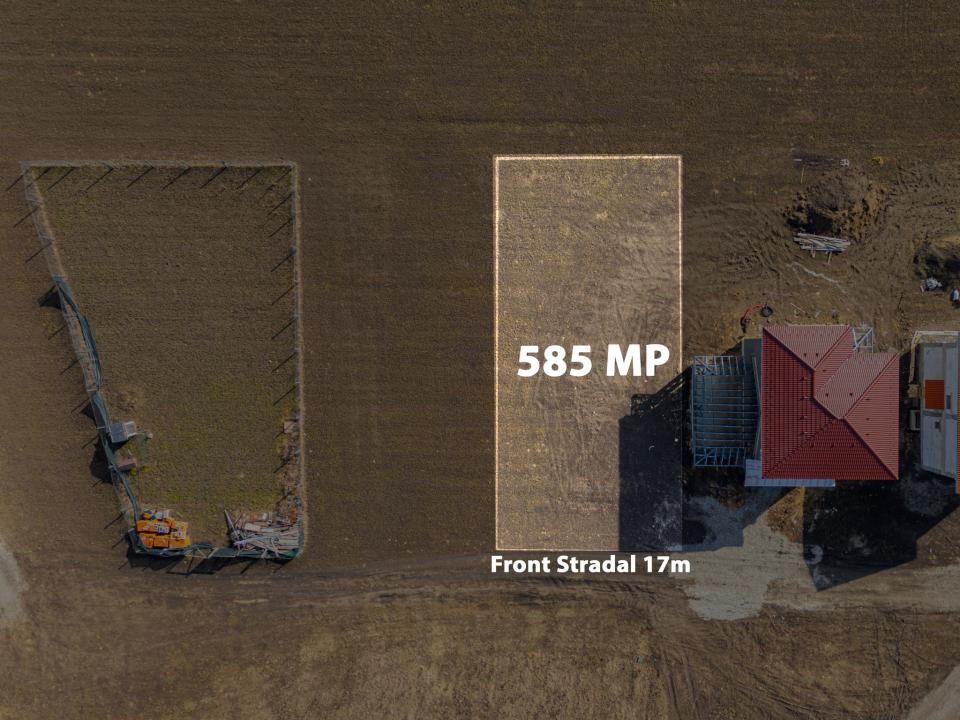 Teren intravilan 585mp Sânpetru, panoramă Lempes si padure, Comision 0%