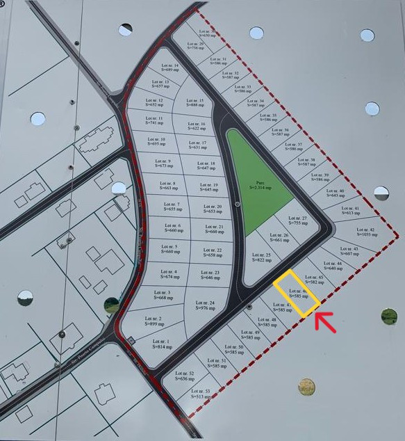 Teren intravilan 585mp Sânpetru, panoramă Lempes si padure, Comision 0%