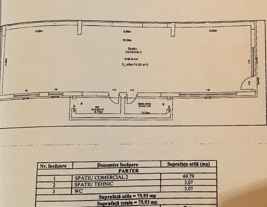 Spatiu comercial finisat 174mp vitrina la Dna Stanca ideal showroom clinica