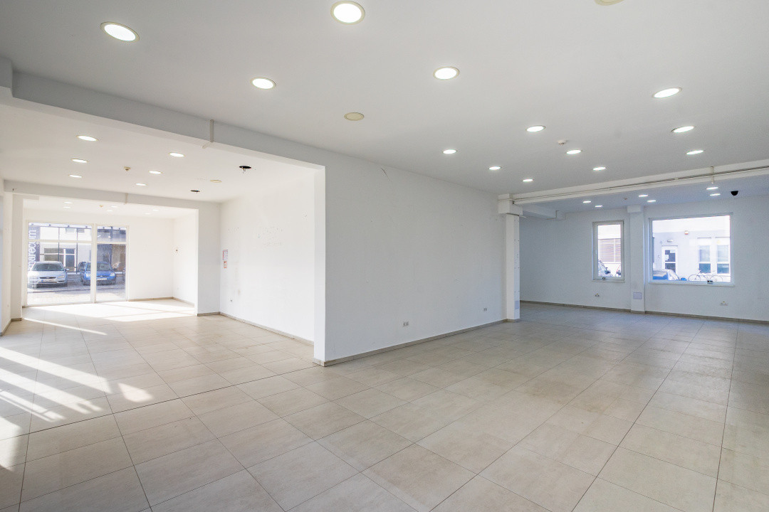 Spatiu comercial finisat 174mp vitrina Dna Stanca ideal showroom clinica