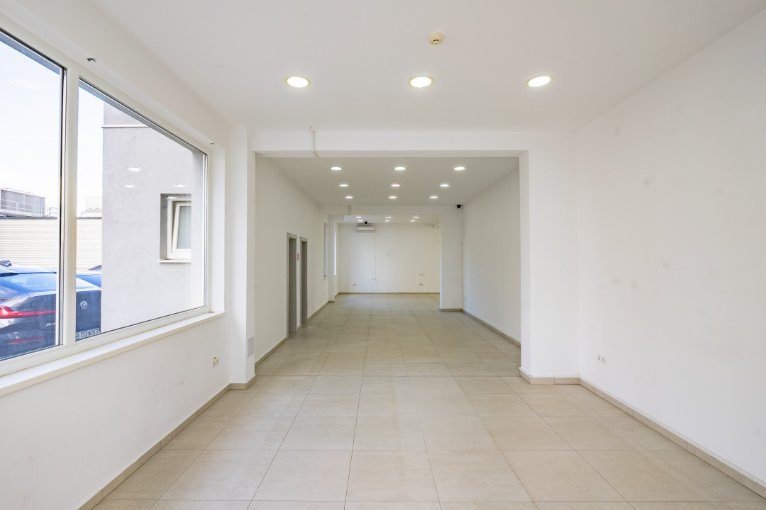 Spatiu comercial finisat 174mp vitrina Dna Stanca ideal showroom clinica