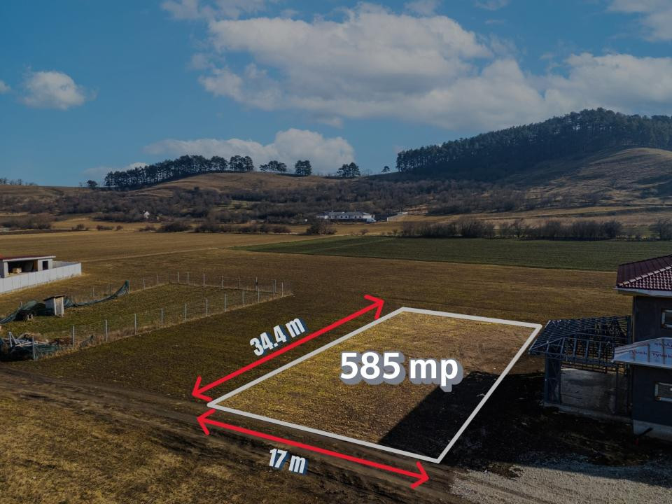 Teren intravilan 585mp Sânpetru, panoramă Lempes si padure, Comision 0%