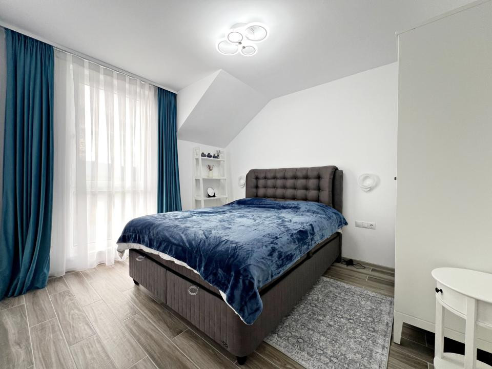 Casa nouă 4 cam. modernă, mobilată și utilată, curte. 10 min. de Sibiu 