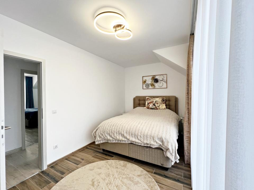 Casa nouă 4 cam. modernă, mobilată și utilată, curte. 10 min. de Sibiu 