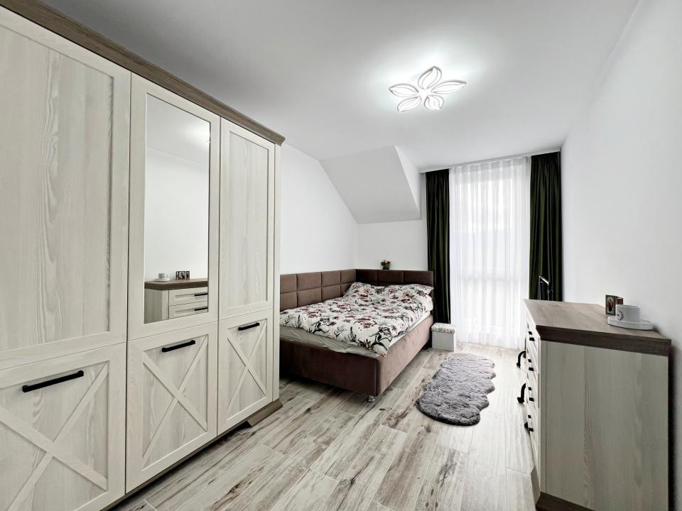 Casa nouă 4 cam. modernă, mobilată și utilată, curte. 10 min. de Sibiu 