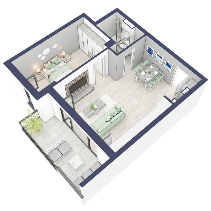 Apartament 2 camere, etaj 3