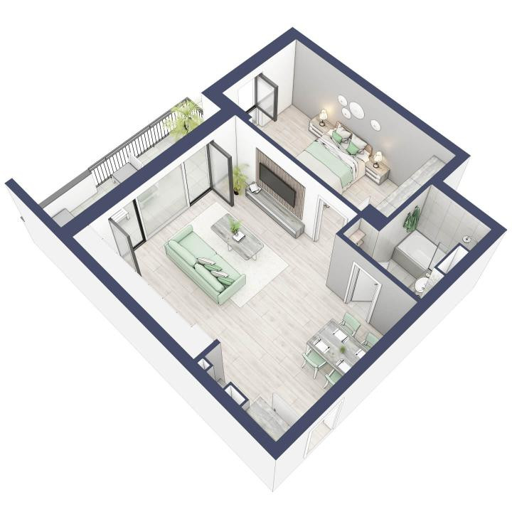 Apartament 2 camere, etaj 3