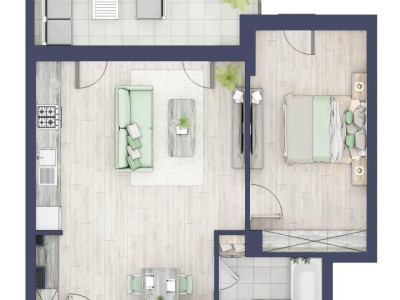 Apartament 2 camere, etaj 3