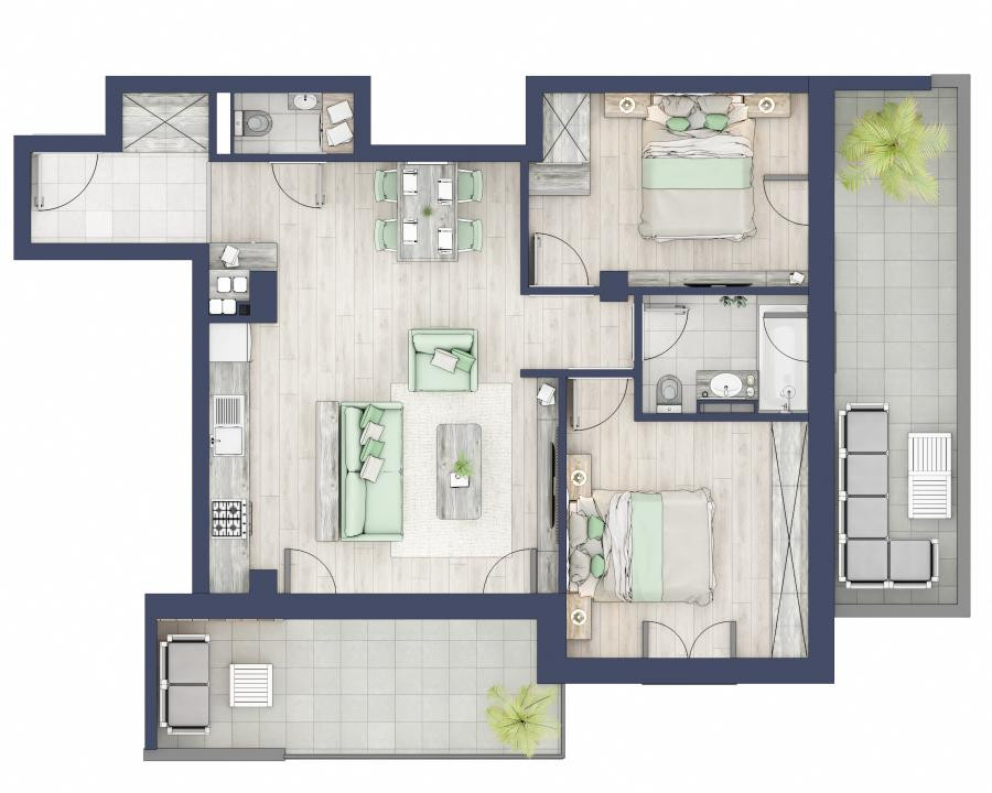 Apartament 3 camere, Parter, intabulare vara 2026