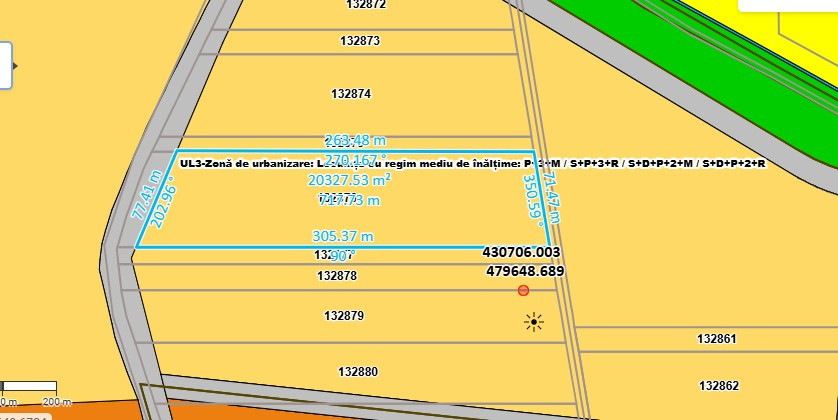 Teren Intravilan 21.439mp S+P+3E+ER deschidere 77m  Calea Surii Mici