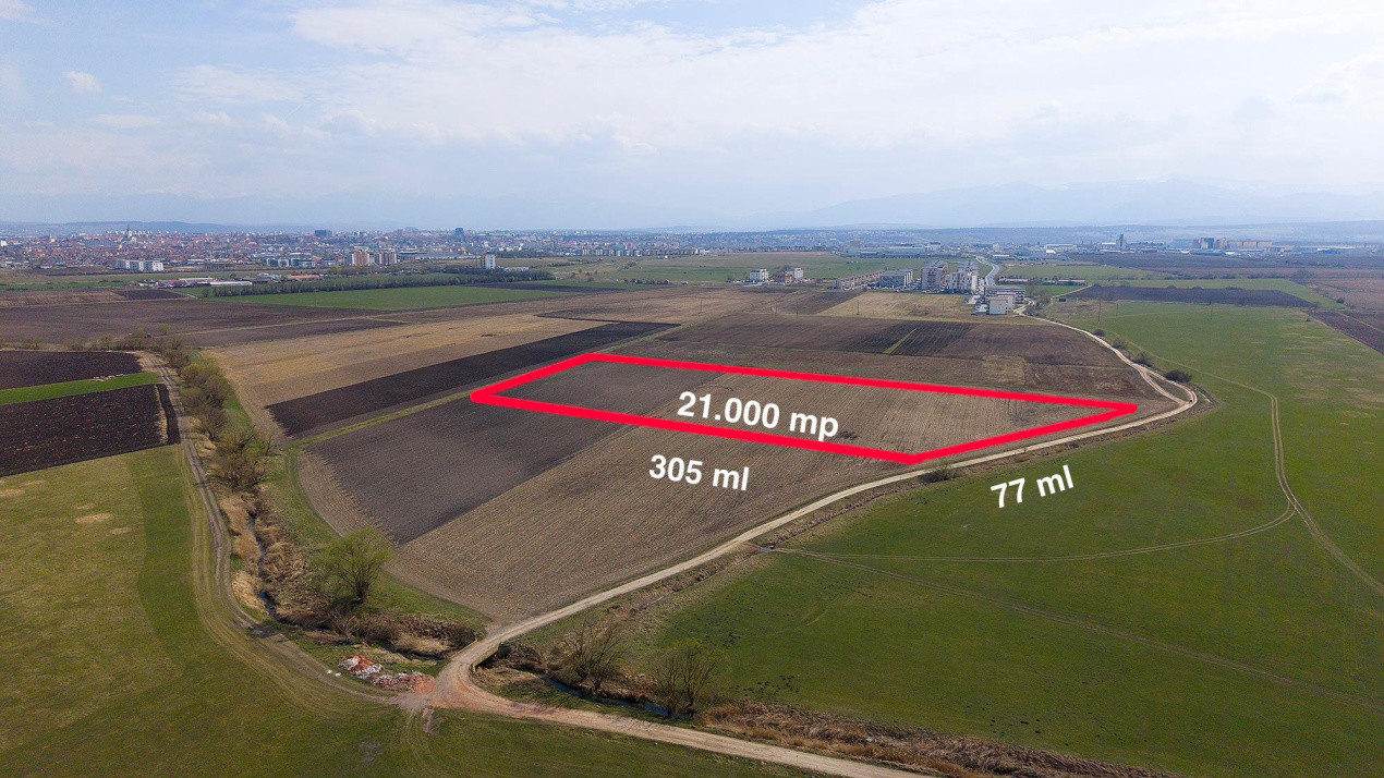 Teren Intravilan 21.439mp S+P+3E+ER deschidere 77m  Calea Surii Mici