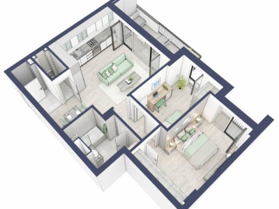 Apartament 3 camere, etaj 1, intabulare vara 2026