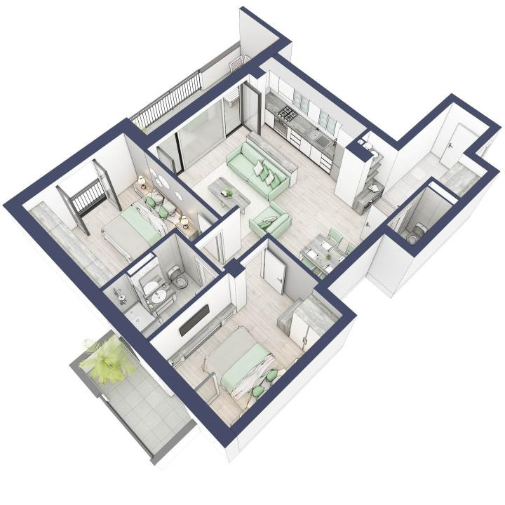 Apartament 3 camere, etaj 1, intabulare vara 2026