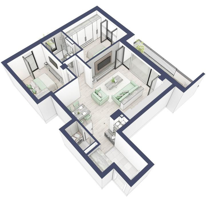 Apartament 3 camere, etaj 1, intabulare vara 2026