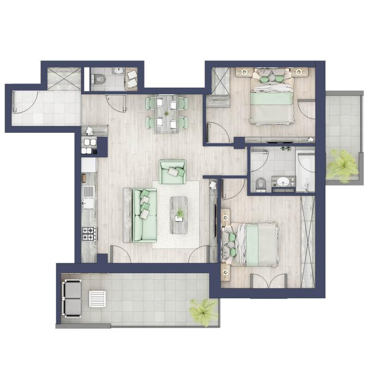 Apartament 3 camere, etaj 1, intabulare vara 2026