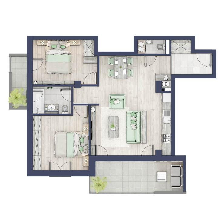 Apartament 3 camere, etaj 2, intabulare vara 2026