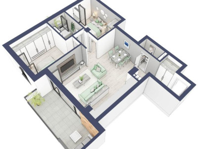 Apartament 3 camere, etaj 2, intabulare vara 2026