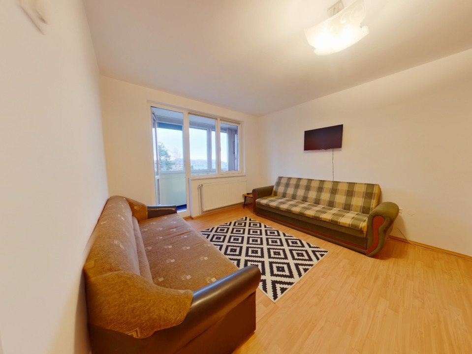 Inchiriere apartament 2 camere, mobilat si utilat + balcon de 11mp - zona Astra