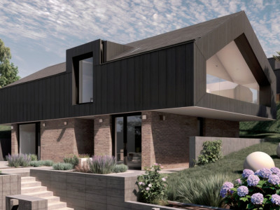 Casă modernă cu panoramă Făgăraș și Cisnădioara, curte mare, premium lux